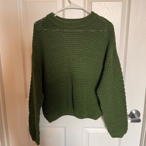 Thick Knit Green Sweater
